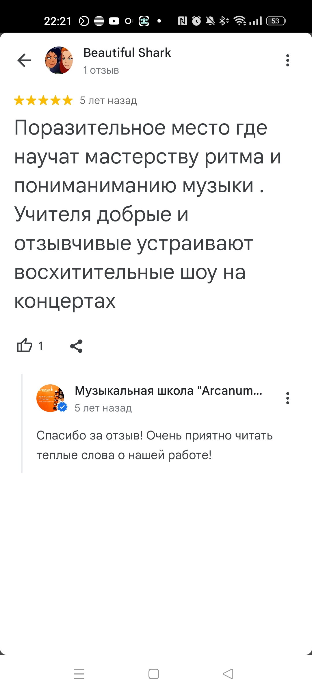 Отзыв ученика Arcanum 1